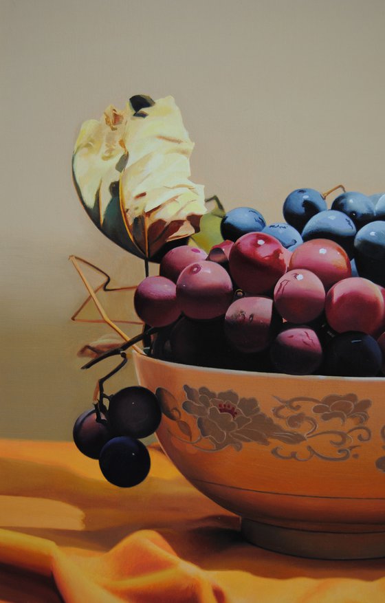 Autumn still life , Original oil on canvas painting