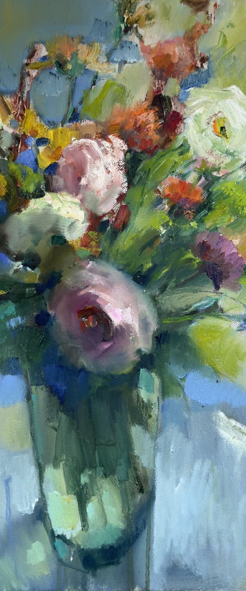 Flowers in the morning light by Olha Laptieva