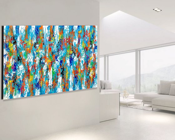 COMMISSIONED ARTWORK FOR M N-K- Emotion & Energy of Color #7 - TEXTURED ABSTRACT ART –  READY TO HANG!