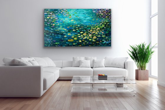 Blue Waterlily Pond - XXL