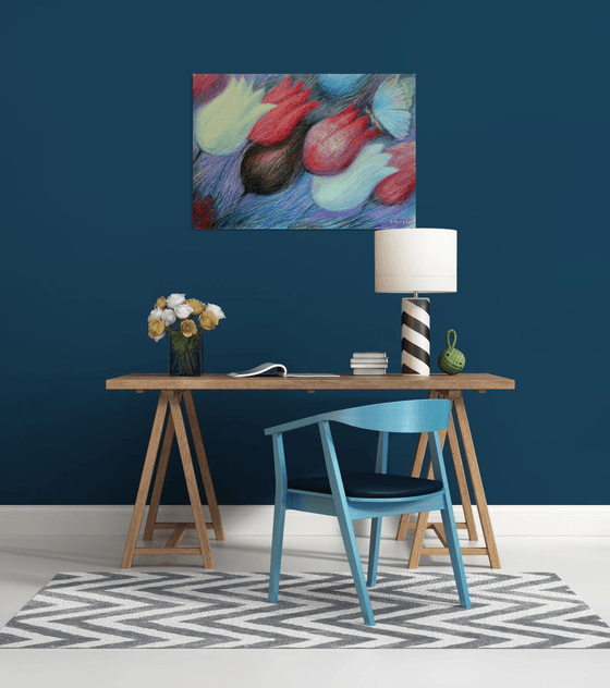 Tulips and Butterfly