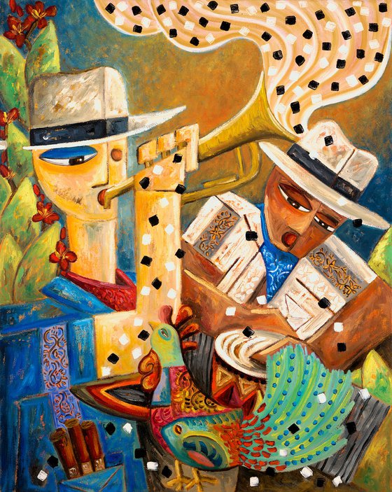 Cuban Musicians Amongst Flora y Fauna