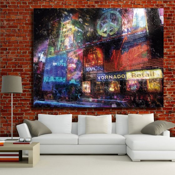 Times square 4/XL large original artwork