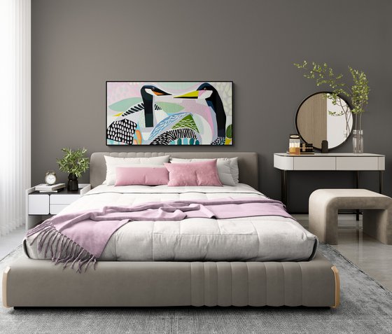 Geometric abstraction with birds #7