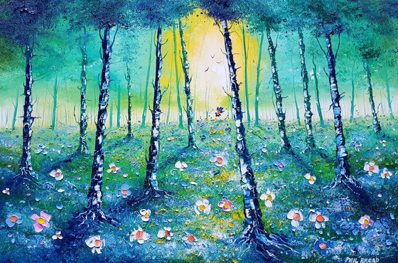 RESERVED: "Emerald Forest & Flowers in Love"