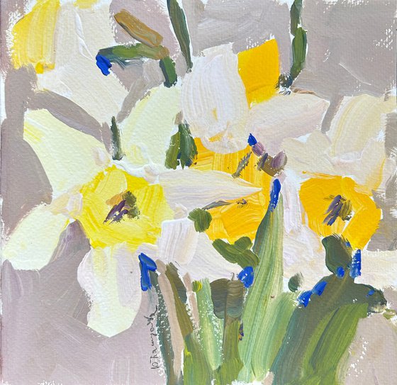 white daffodils