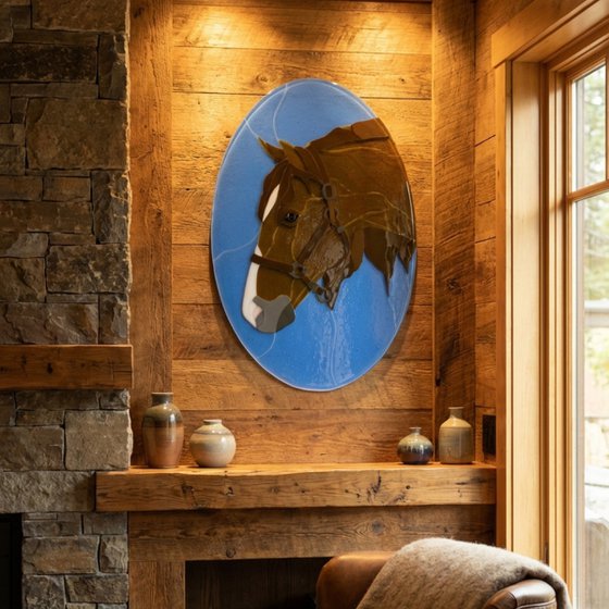 Fused Glass Horse Wall Art