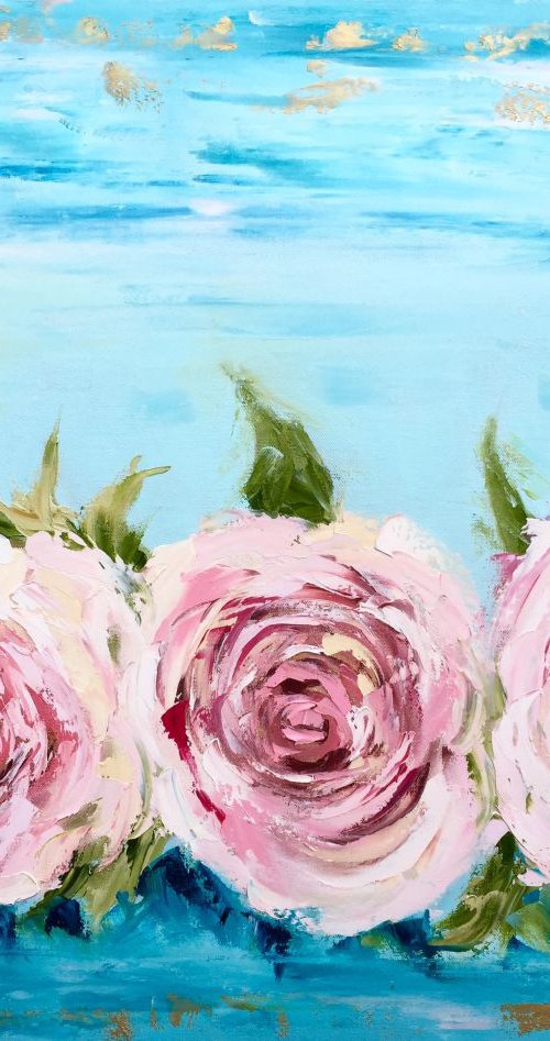Vintage Roses oil on canvas 24"x30" by Emma Bell