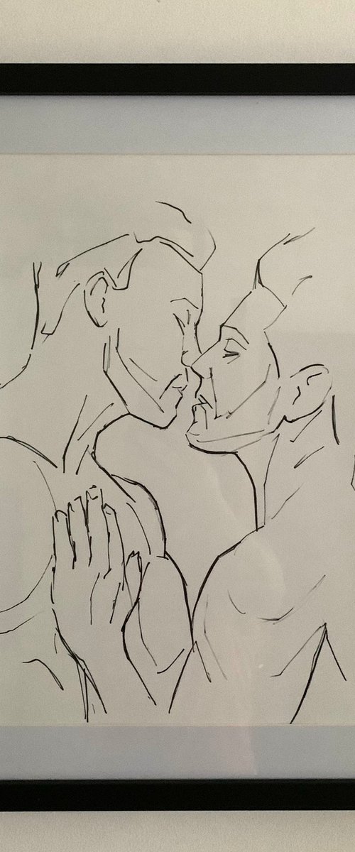 Male couple gay lovers by Emmanouil Nanouris