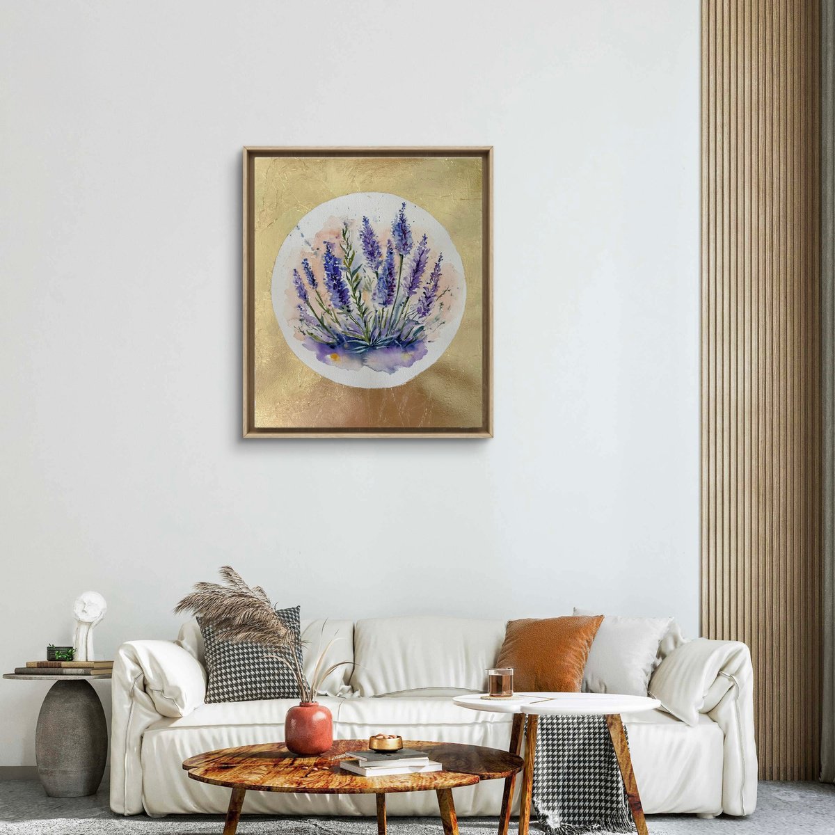 Impressionistic Botanical Painting By Irina Ponna, 14 X 16, - Lavender Bouquet - ?, Original Artwork