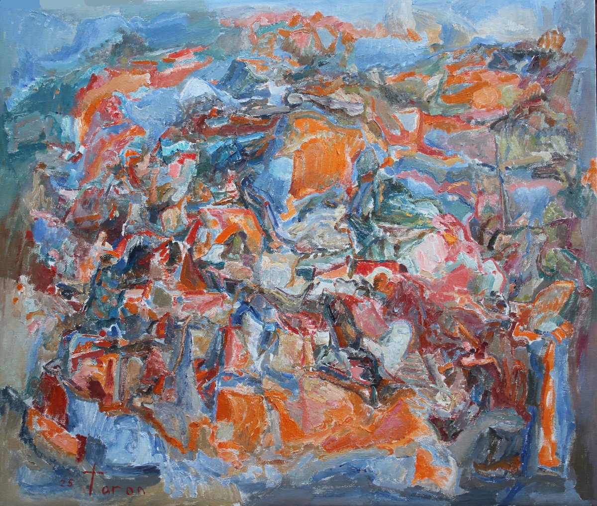 Winter In A Small Town By Taron Khachatryan, 26 X 22, Artwork For Sale On Artfinder