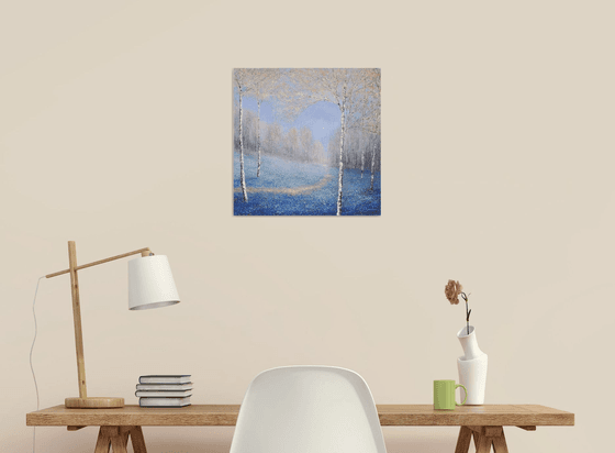 Swathes Of Blue | 40cm x 40cm