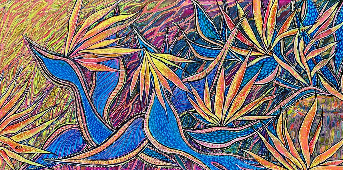  Birds Of Happiness Of Tomorrow By Olga Rokhmanyuk | Roartus, 48 X 24, Artwork For Sale On Artfinder