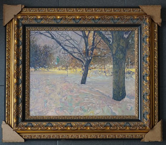 Winter Boulevard at night