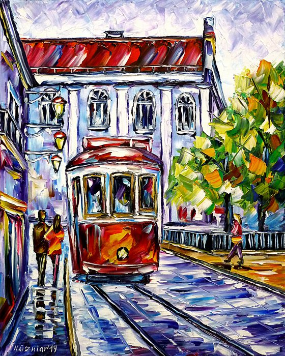 The Red Trolley Of Lisbon