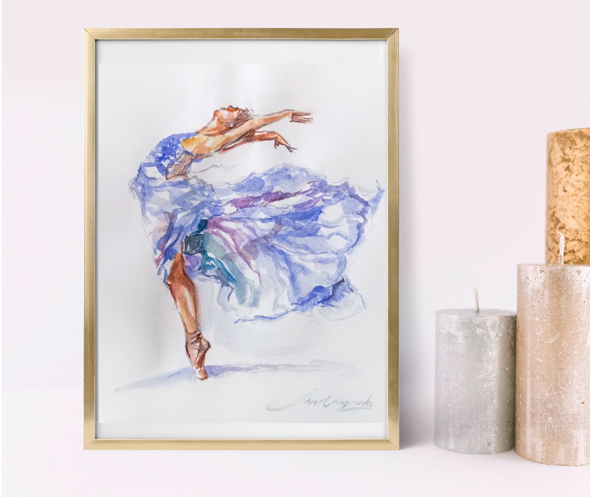Impressionistic Watercolour , Dancing With The Wind By Annet Loginova, 8 X 12, Artwork For Sale On Artfinder