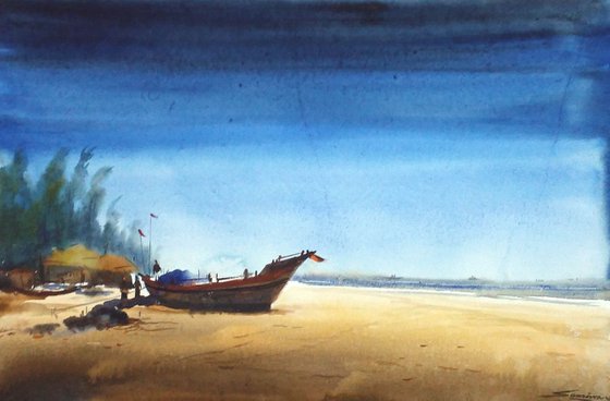 Seashore & Fishing Boat