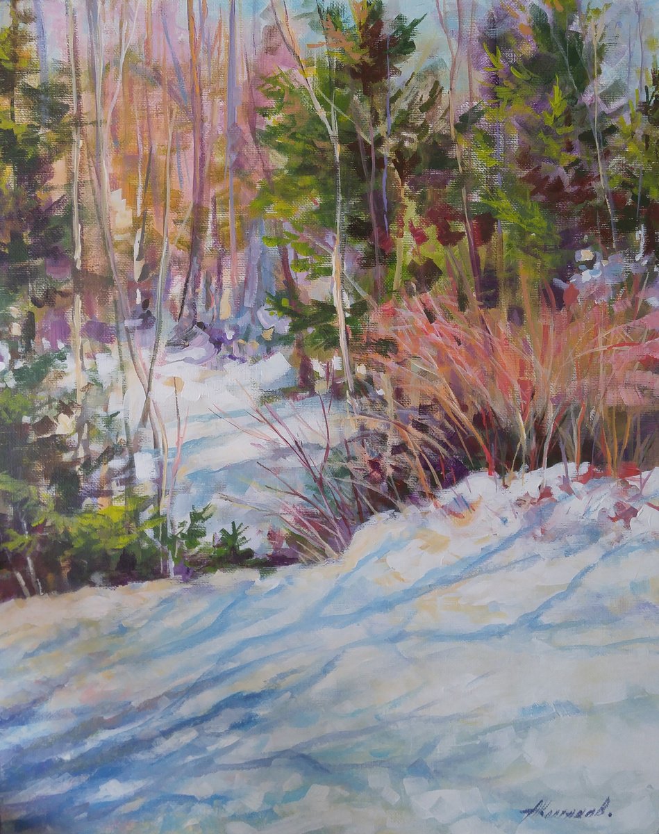  Warm Snow 2 - Plenair By Alexander Koltakov, 16 X 20, Artwork For Sale On Artfinder