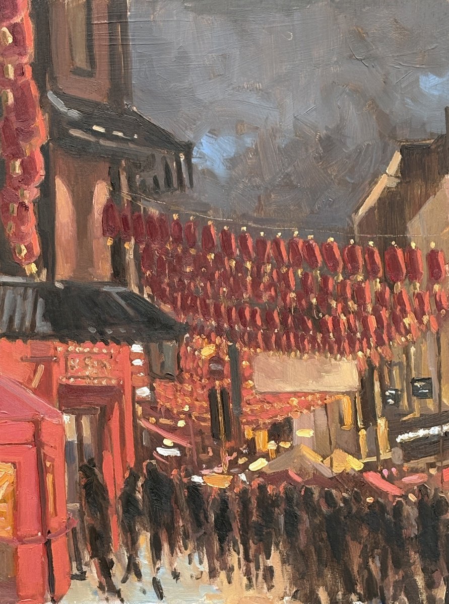 Chinatown Night By Louise Gillard, 9 X 12, Artwork For Sale On Artfinder
