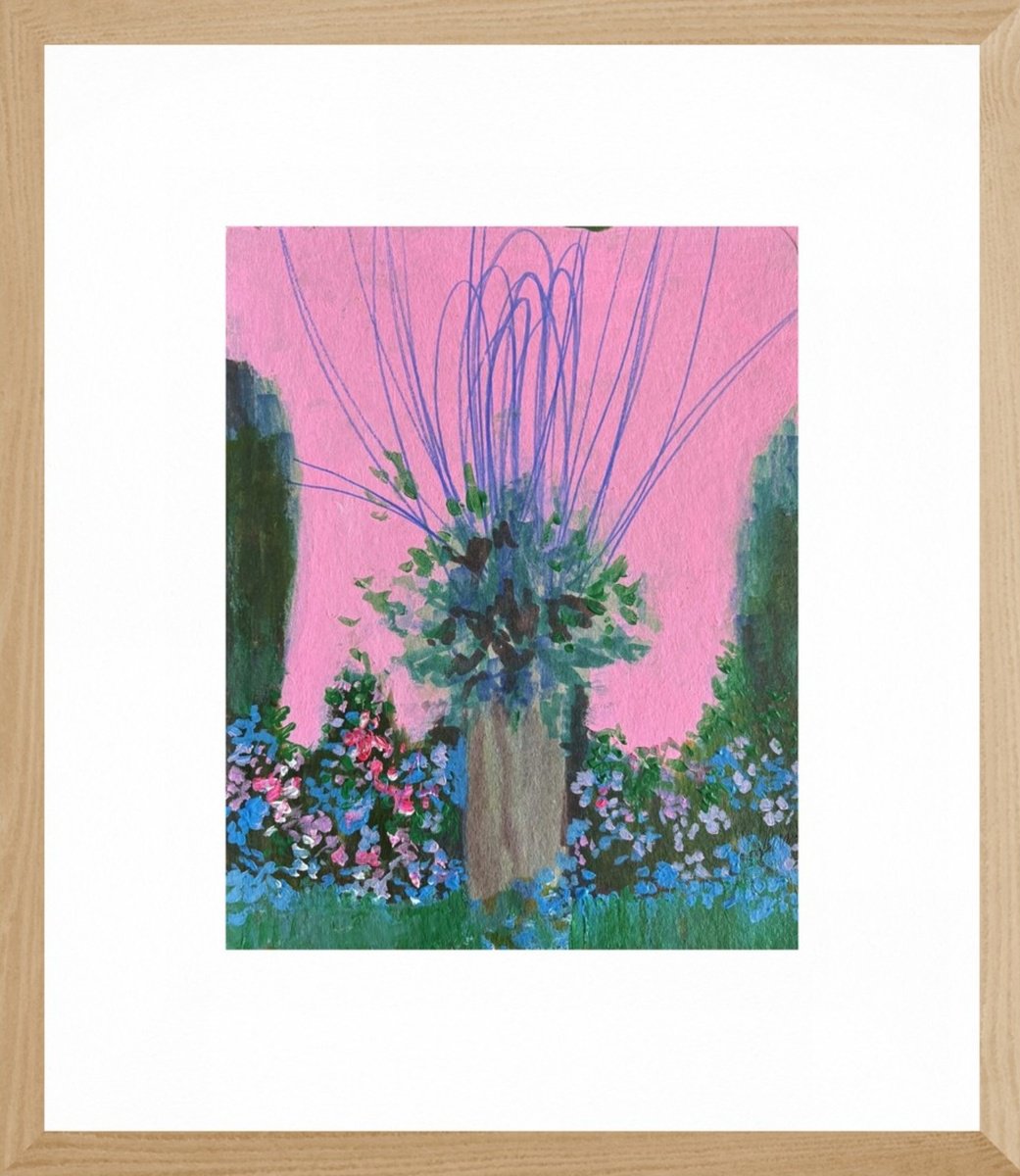 Expressive Landscape Painting By Gela Mikava, 13 X 15, The Spring, Original Artwork