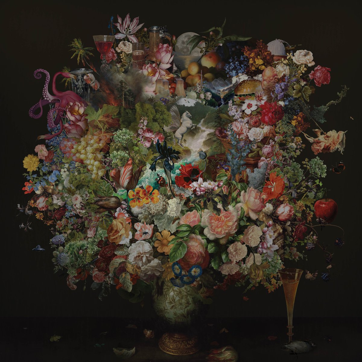 Surrealistic Still Life Giclee Print By Rosco Brittin, 31 X 31", To Bring You My Love, Original Artwork