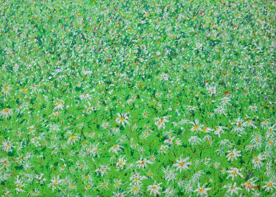 Daisies In The Grass acryl