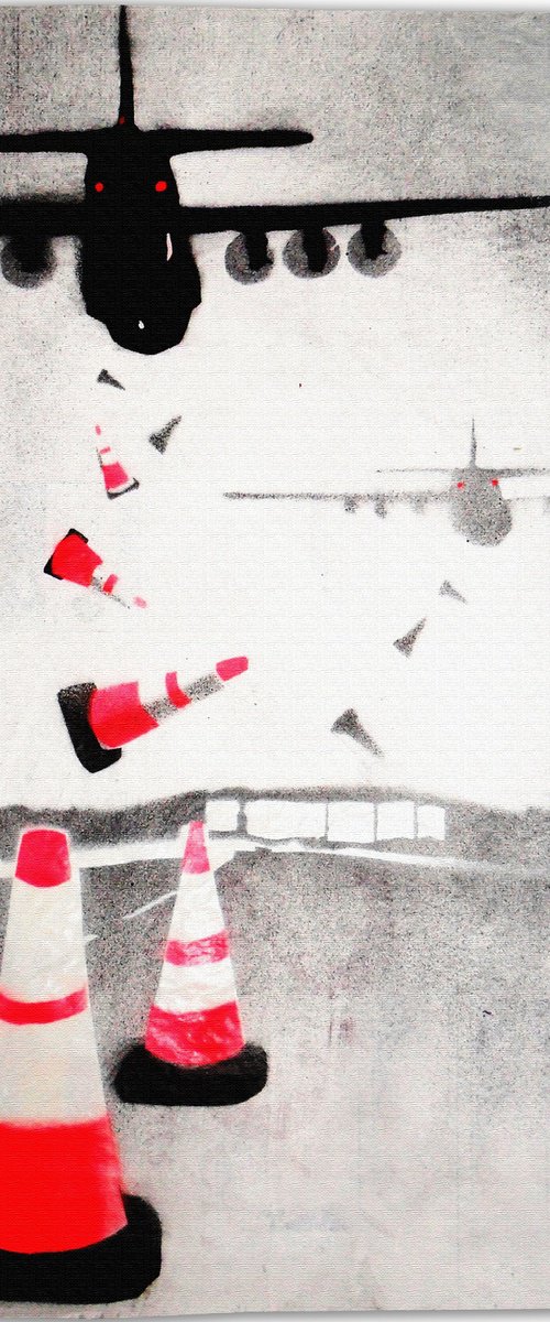 Bollard bombers (on gorgeous watercolour paper). by Juan Sly