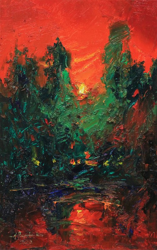 "Sunset Glitter" by Alisa Onipchenko-Cherniakovska
