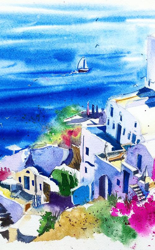 Dreaming of Santorini by Ksenia Astakhova