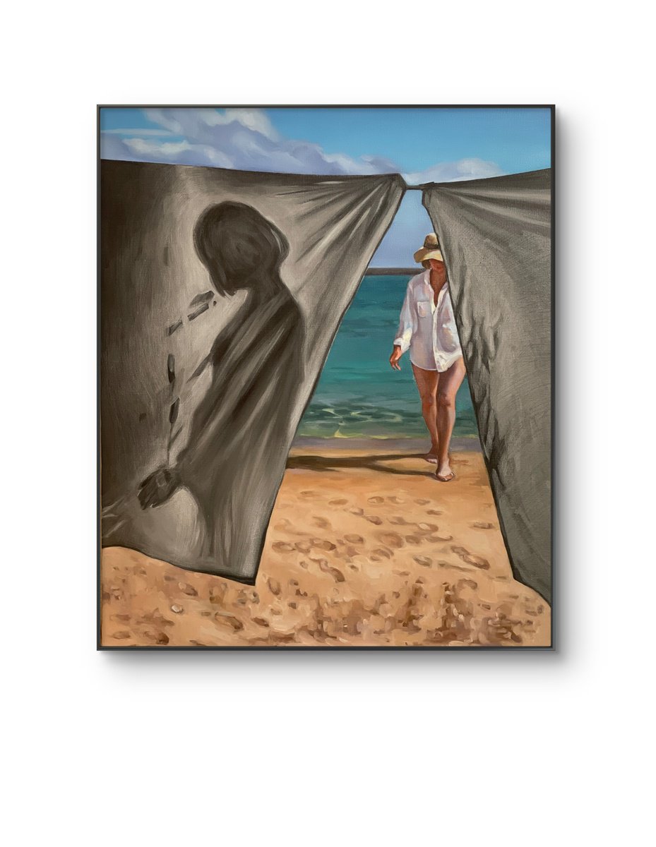 Impressionistic Landscape Oil Painting By Guzel Min, 24 X 29, Shadows Of Memories, Original Artwork