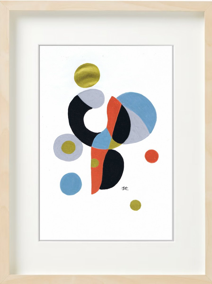 Abstract Acrylic Painting By Carla Sa Fernandes, 13 X 17, Ss68.S1, Original Artwork