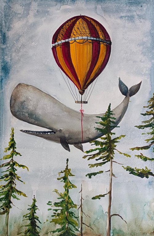 Vintage Whale by Evgenia Smirnova