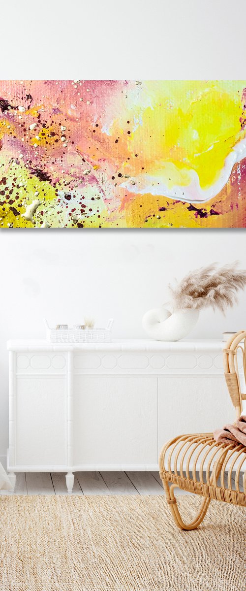 COSMIC HALO - Space abstraction. Contemporary decoration. An unusual phenomenon. Flow. Luminous. Element. Essence. by Marina Skromova