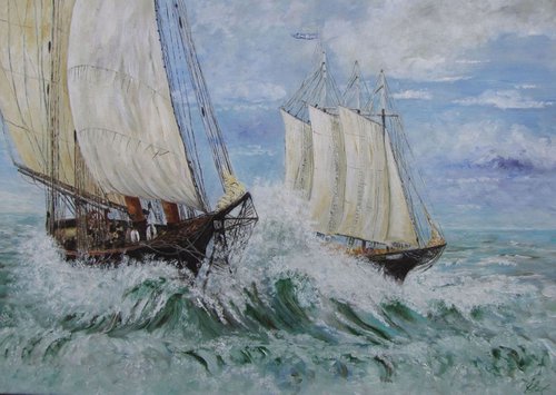 Tall Ships 2 by Christine Gaut