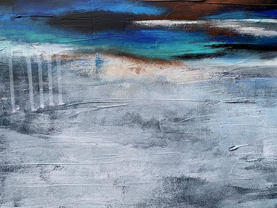 The Breath of Wind - TEXTURED ABSTRACT ART – MODERN LANDSCAPE PAINTING. READY TO HANG!