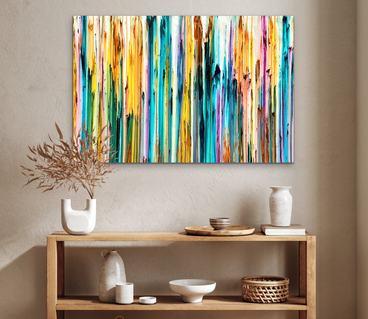 Abstract Acrylic Painting By Carla Sa Fernandes, 47 X 31, The Emotional Creation #311, Original Artwork