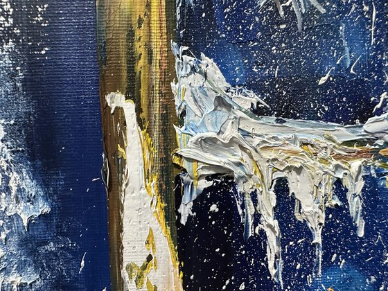 Winter window and candle