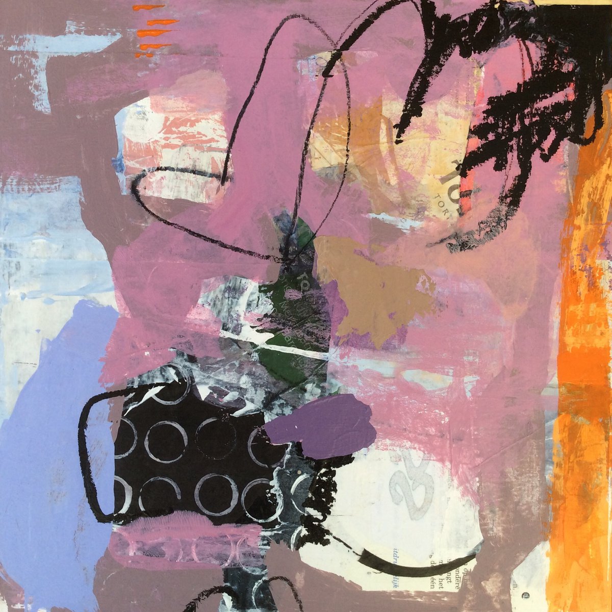 Abstract Painting By Linda Coppens, 12 X 12", 012022-6-Co, Original Artwork