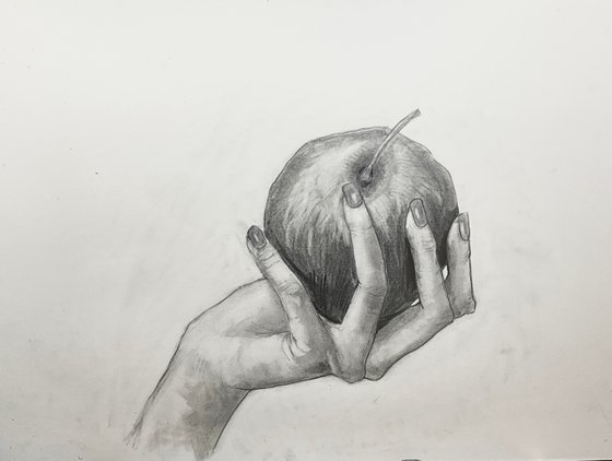 Hand and Apple