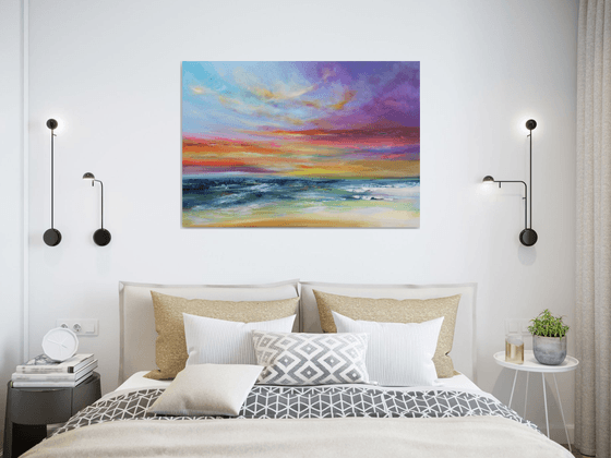 "Life's Blessings" - Cornish Seascape, Art, Skyscape