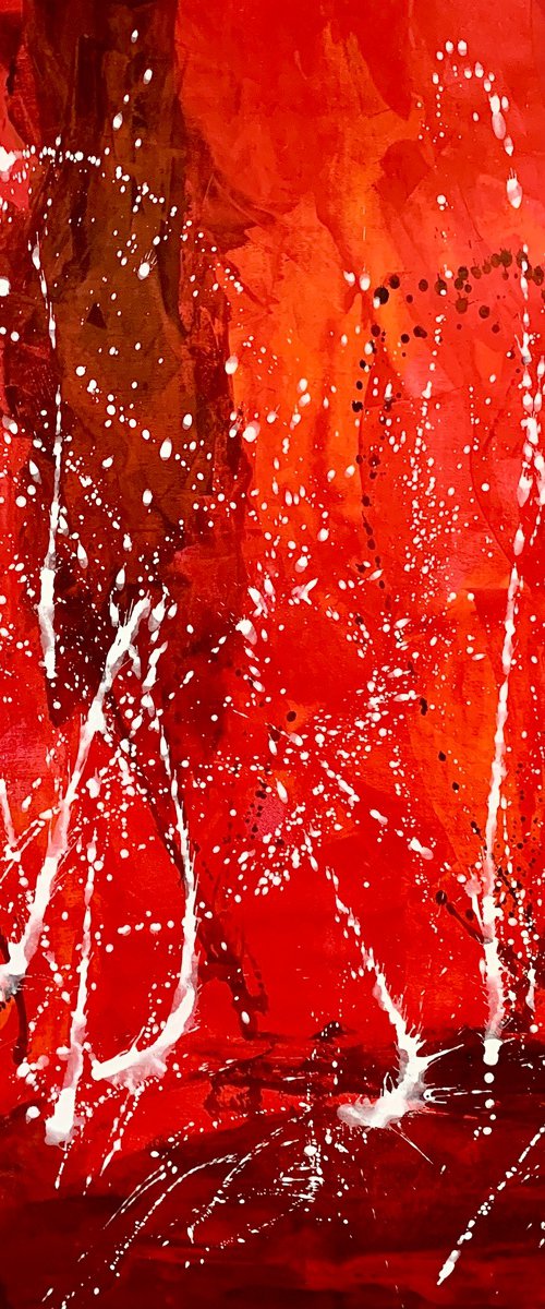 Reserved Red abstract 4124 by Anita Kaufmann