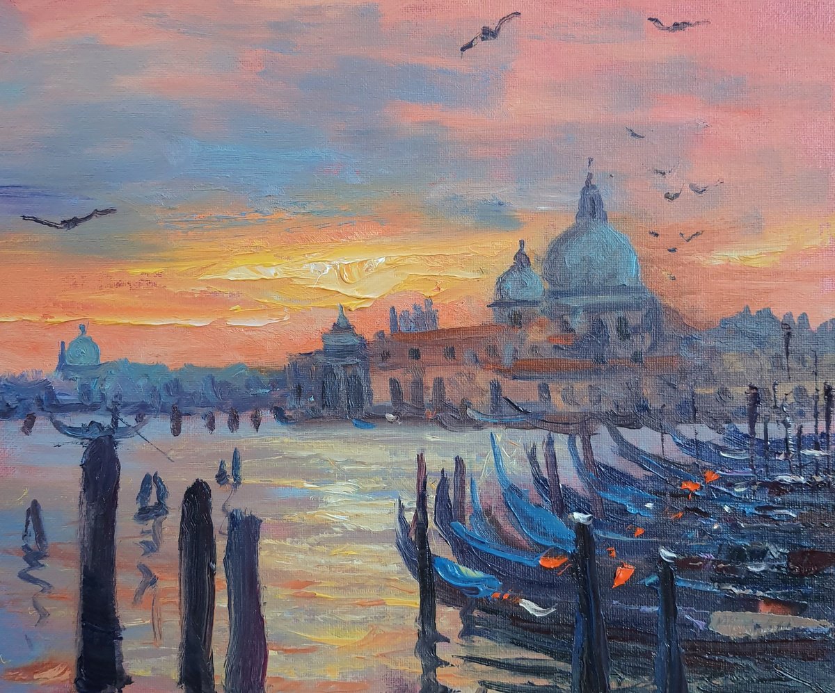 Venice sunset by Roberto Ponte