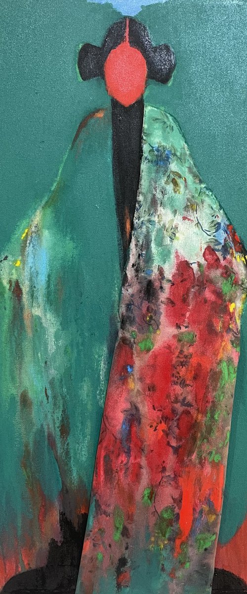 Alienation — Green Figure by Gela MIKAVA