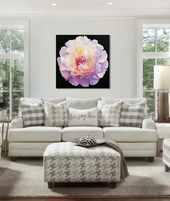 "Sunny peony", floral art