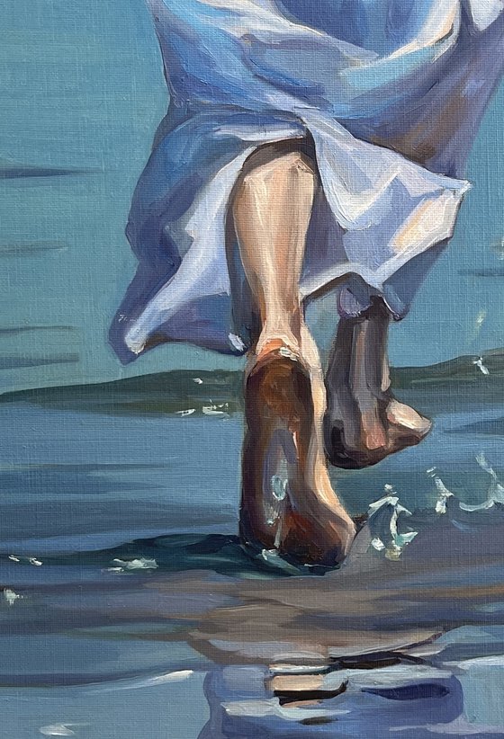 Woman, sea, freedom