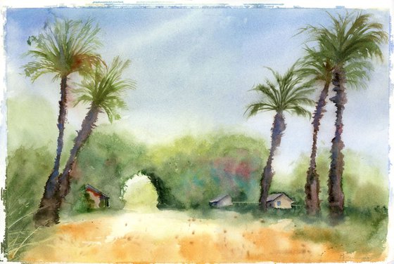 Landscape with palms
