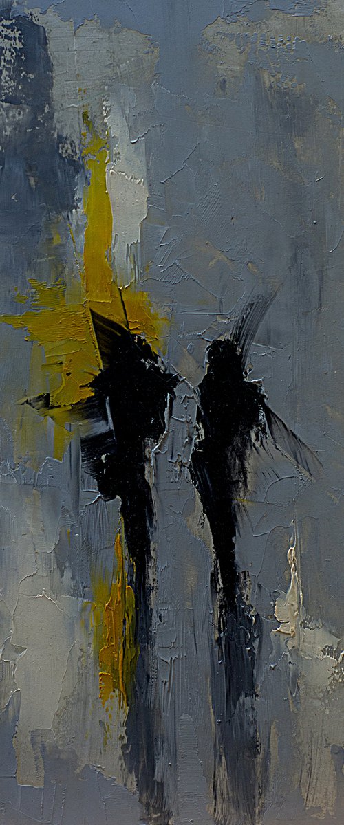 Couple. Small abstract art in oil by Marinko Šaric