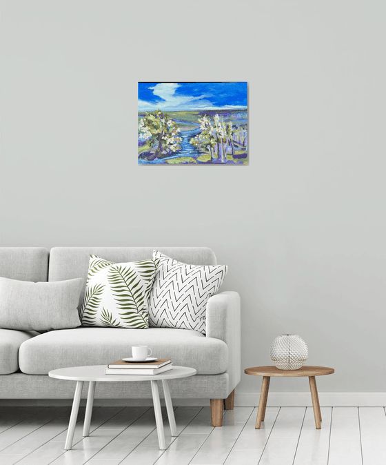 Flowing Stream Changing Sky