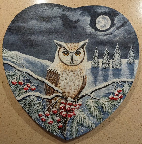 Owl in the Moonlight