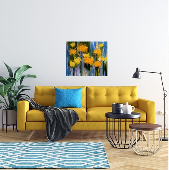 Chrysanthemums original oil painting